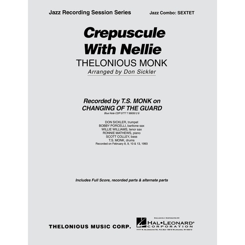 Crepuscule With Nellie 3 Horns/Rhythm Section (Music Score/Parts)