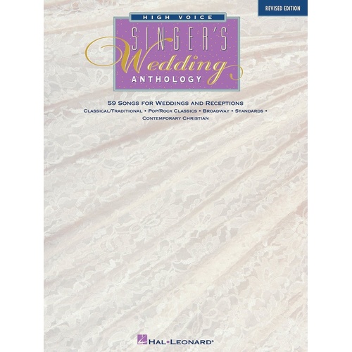 Singers Wedding Anthology Revised High Voice (Softcover Book)