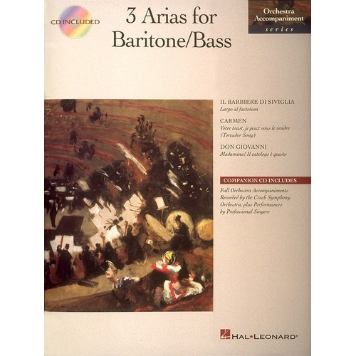 3 Arias For Baritone / Bass Book/CD (Softcover Book/CD)