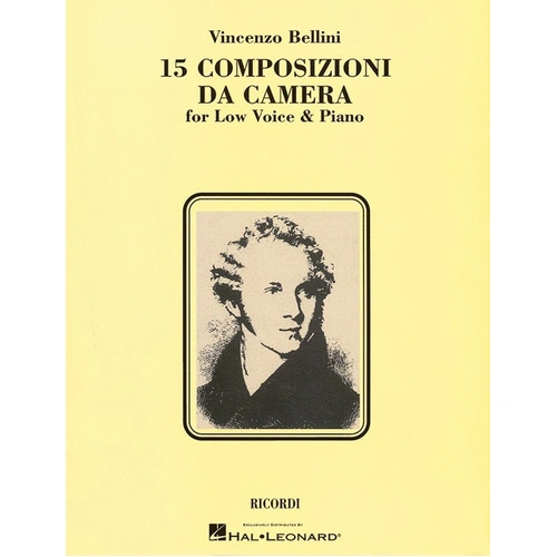 15 Composizioni da Camera Low Voice - Ricordi, 80 Pages, Bel Canto Songs with English Translations for Voice