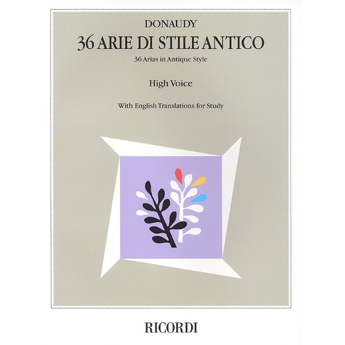Arie Di Stile Antico 36 High Voice (Softcover Book)