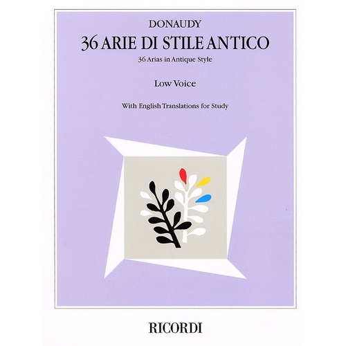 Arie Di Stile Antico 36 Low Voice (Softcover Book)