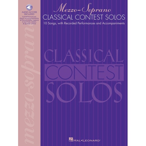 Classical Contest Solos Mezzo/Soprano Book/Online Audio (Softcover Book/Online Audio)