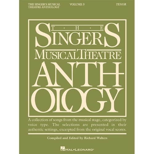 Singer's Musical Theatre Anthology Volume 3 Tenor Songbook