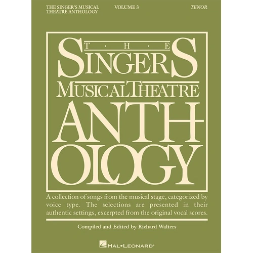 Singer's Musical Theatre Anthology Volume 3 for Tenor Voice