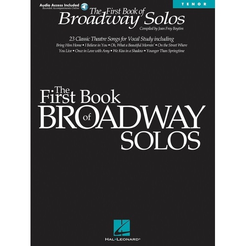 First Book of Broadway Solos for Tenor with Online Audio Access