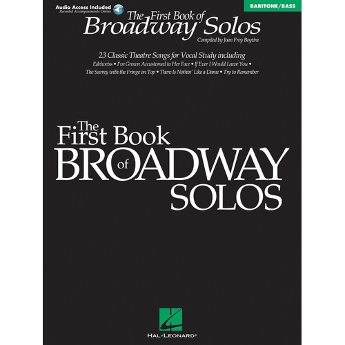 First Book of Broadway Solos for Baritone/Bass Voice