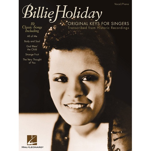 Billie Holiday - Original Keys For Singers (Softcover Book)