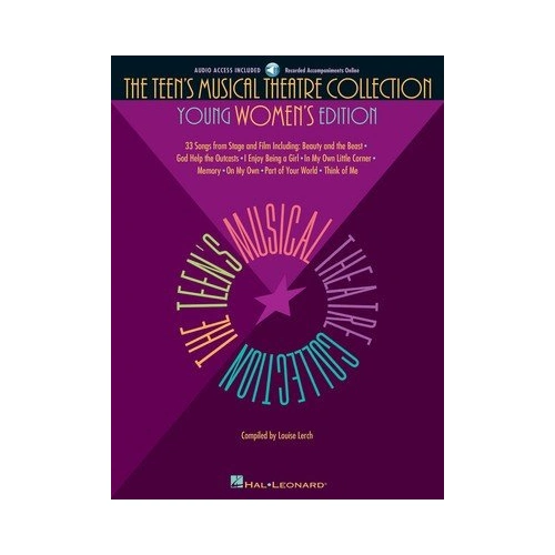 Teen's Musical Theatre Collection for Women - Songbook with 33 Songs, Piano Accompaniments Accessed Online