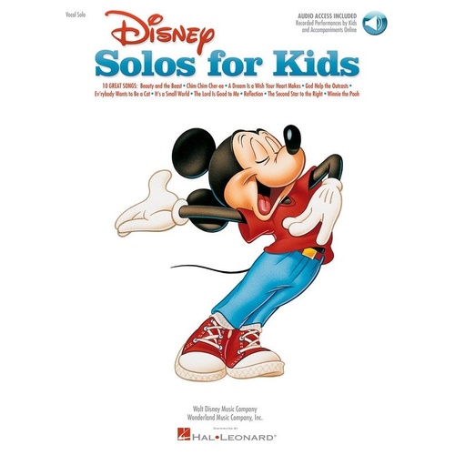 Disney Solos for Kids Songbook with Companion CD - 10 Classic Songs for Voice