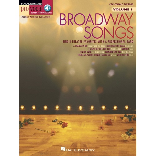 Broadway Songs Pro Vocal Womens V1 Book/CD (Softcover Book/CD)
