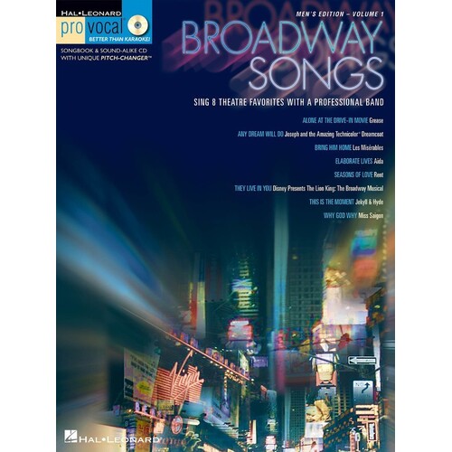 Broadway Songs Pro Vocal Men V1 Book/CD (O/P) (Softcover Book/CD)