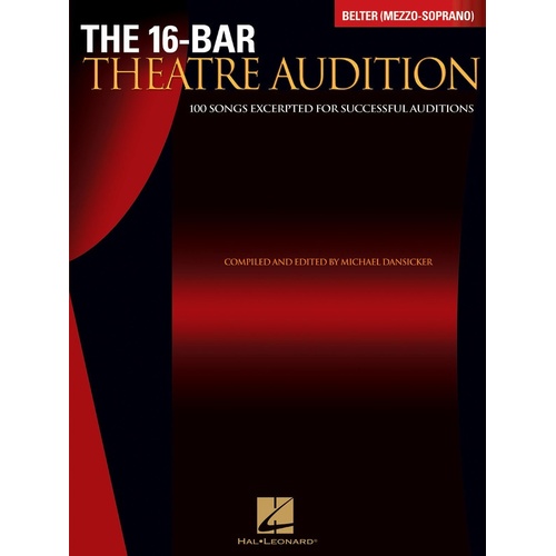 16 Bar Theatre Audition Belter Mezzo Soprano (Softcover Book)