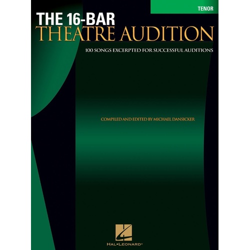 16 Bar Theatre Audition Tenor (Softcover Book)