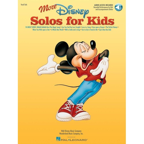 More Disney Solos for Kids Songbook for Voice