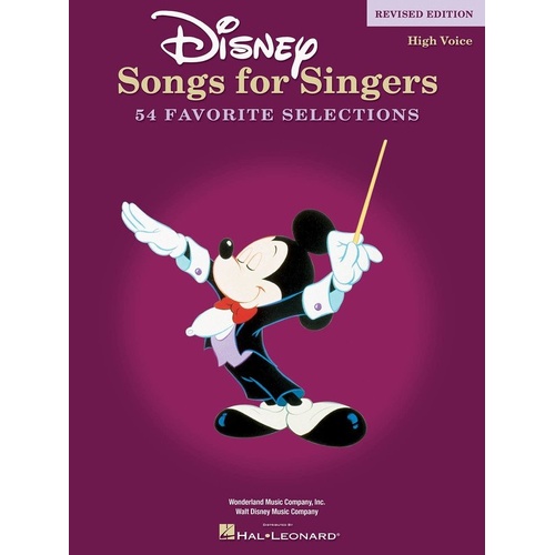 Disney Songs for Singers High Voice Revised Edition