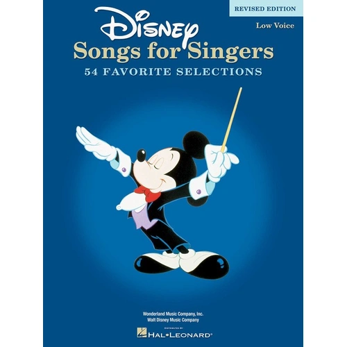 Disney Songs for Singers Low Voice Revised Edition