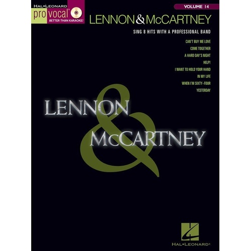 Lennon & McCartney Pro Vocal Men V14 Songbook with CD - 8 Classic Hits for Voice