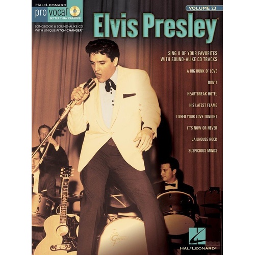 Elvis Presley Pro Vocal V23 BK/CD - 8 Hits Songbook with Backing Tracks and Demos