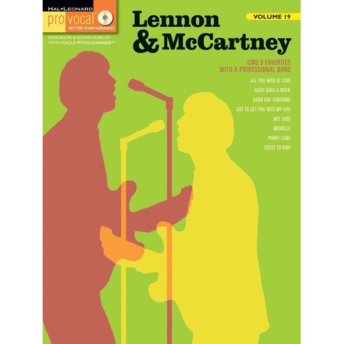 Lennon & McCartney Pro Vocal Songbook V19 with CD for Voice, Includes 8 Songs, Chord Symbols, Demos & Backing Tracks, 32 Pages