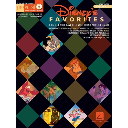 Disney Favorites Pro Vocal Mens V17 Book/CD 