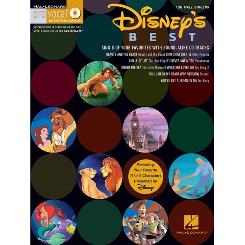 Disneys Best Pro Vocal Men V12 Book/CD 
