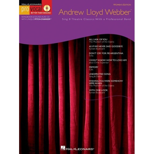 Andrew Lloyd Webber Pro Vocal Book/CD for Women V10