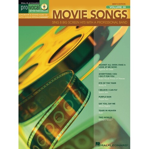Movie Songs Pro Vocal Mens Ed V30 Book/CD 