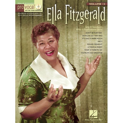 Ella Fitzgerald Pro Vocal Women's Ed V12 BK/CD - 8 Classic Songs with Lyrics, Melody & Chord Symbols