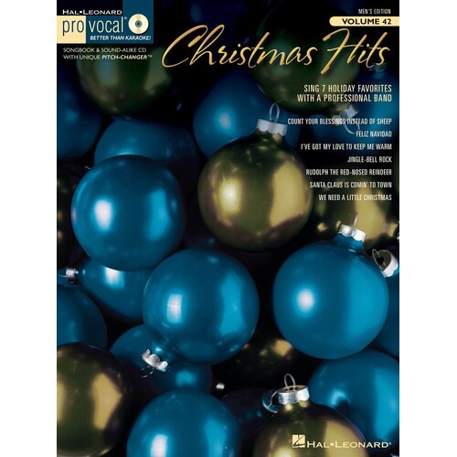 Christmas Hits Pro Vocal Mens Edition V42 Book/CD (Softcover Book/CD)