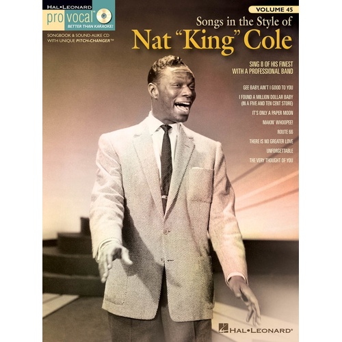 Nat King Cole Pro Vocal Men V45 Book/CD (Softcover Book/CD)