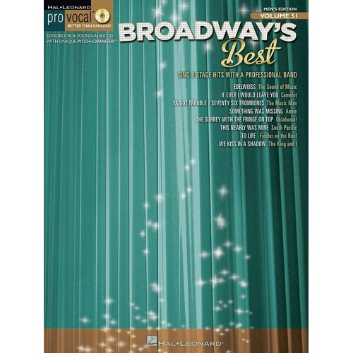 Broadways Best Pro Vocal Men V51 Book/CD (Softcover Book/CD)