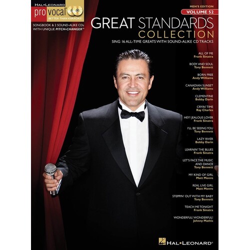 Great Standards Coll Pro Vocal Men V52 Book/2CDs (Softcover Book/CD)