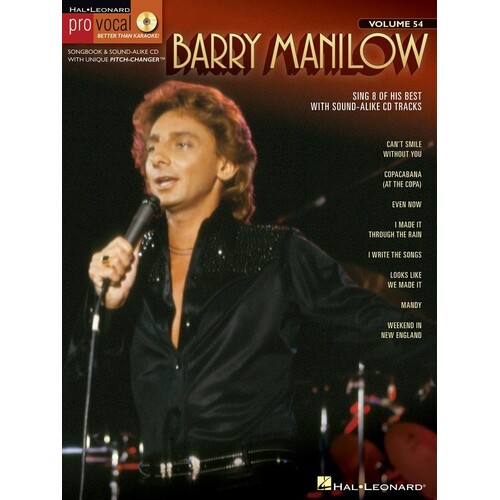 Barry Manilow Pro Vocal Mens V54 Book/CD (Softcover Book/CD)