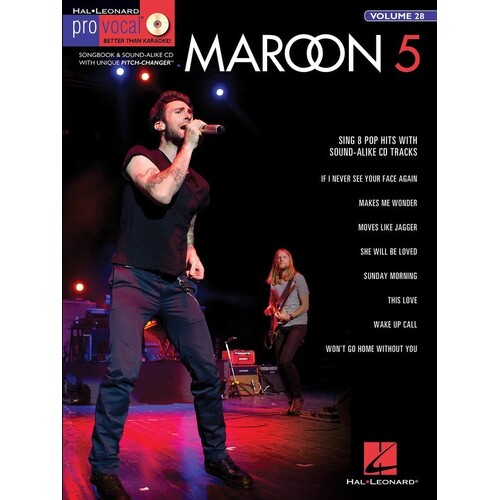 Maroon 5 Pro Vocal Book/CD V28 Mens Edition (Softcover Book/CD)