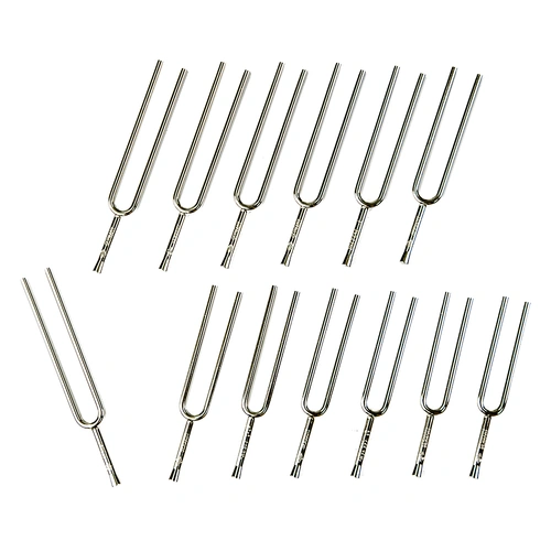 Wittner 13 Chromatic Tuning Fork Set - Key C1-C2, Nickel-Plated, Made in Germany