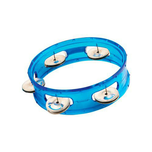 CPK 6 Inch Tambourine Transparent Blue 5 Pairs Of Jingles
