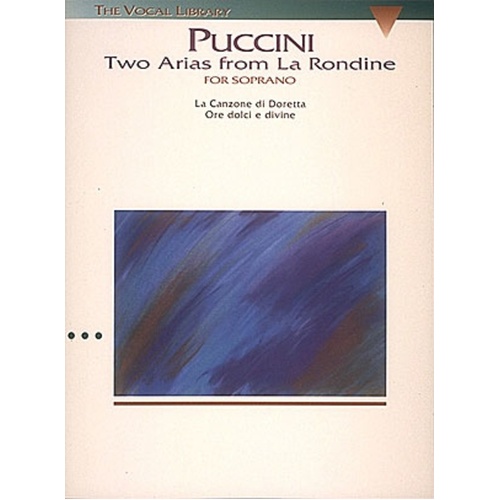 2 Arias For Soprano From La Rondine (Softcover Book)