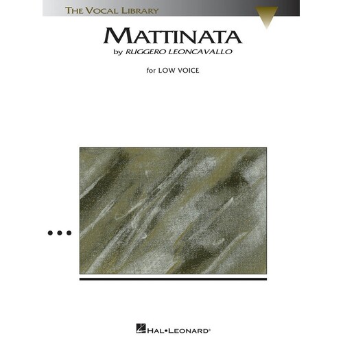 Mattinata Low Voice (Sheet Music)