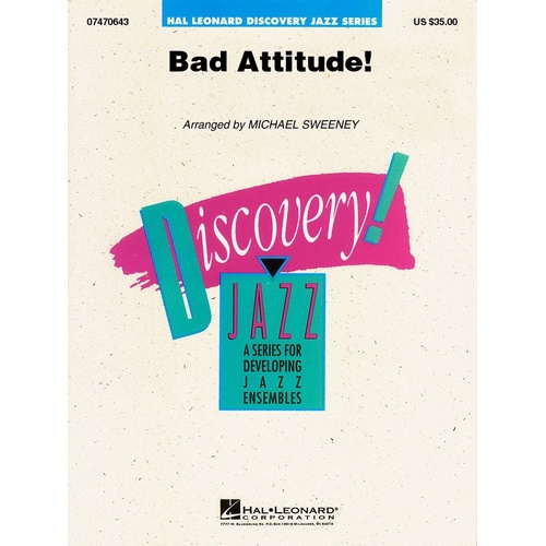 Bad Attitude Je1.5 (Music Score/Parts/CD)