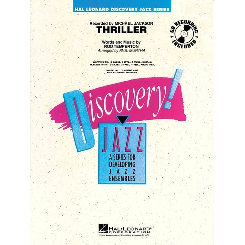 Thriller Jazz Ensemble Arrangement by Paul Murtha with Performance CD
