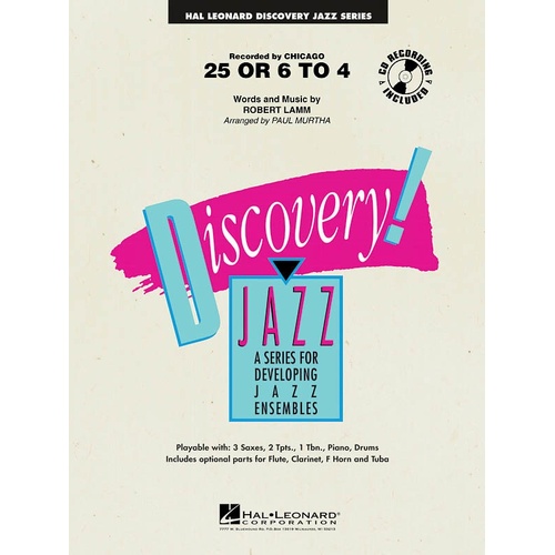 Discovery Jazz Ensemble - 25 Or 6 To 4 1.5 (Music Score/Parts)