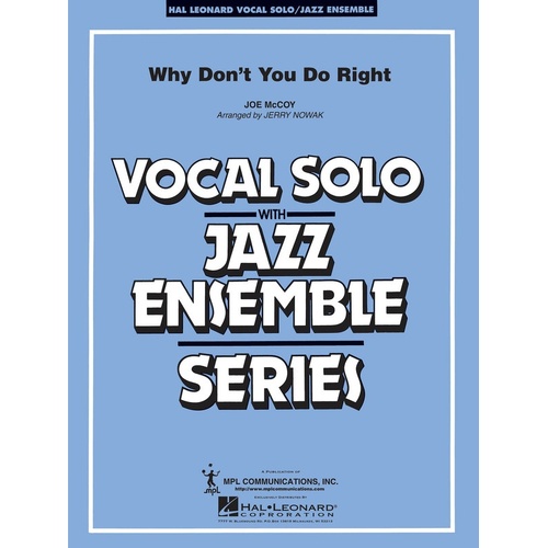 Why Dont You Do Right VoJunior Ensemble 3-4 (Music Score/Parts)