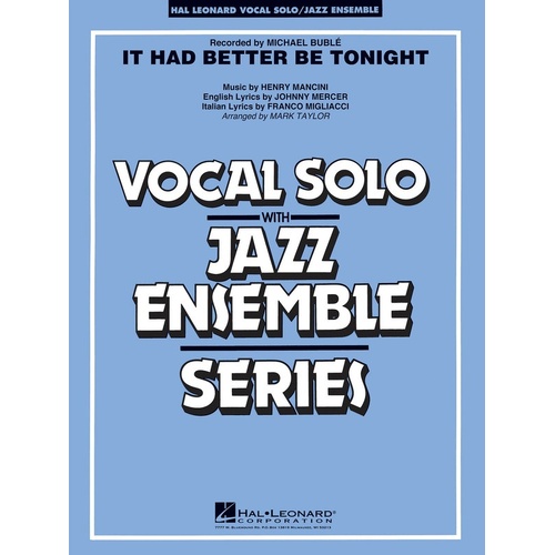 It Had Better Be Tonight Voje4 (Music Score/Parts)