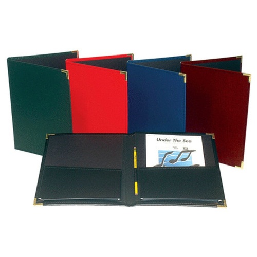 Choral Folder 9 x 12 Exp Pkts Pencil Loop Black