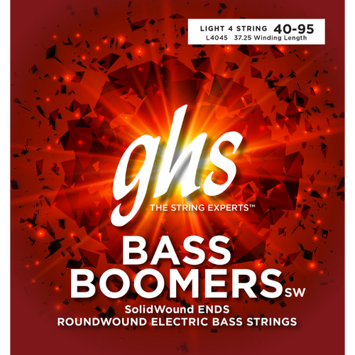 GHS L4045 Bass Boomers Nickel-Plated Steel Strings 40-95 Light 6-Pack
