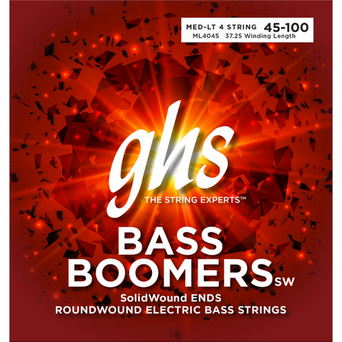 GHS ML4045 Bass Boomers 45-100 Medium Light Strings 6 Pack