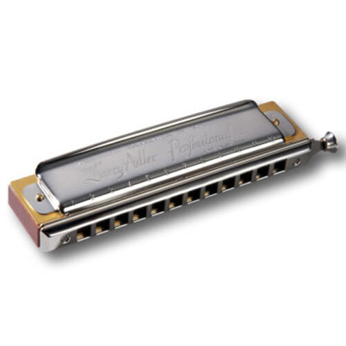 Larry Adler 48C Chromatic Harmonica with Pearwood Comb and Stainless Steel Covers