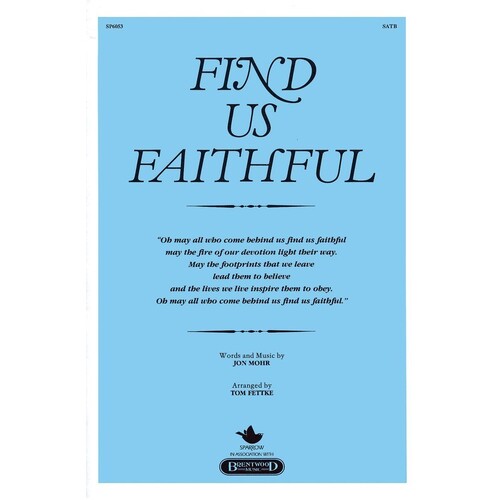 Find Us Faithful SATB