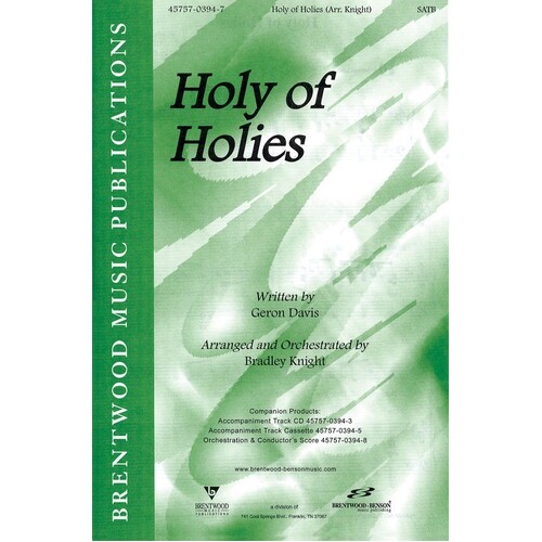 Holy Of Holies SATB